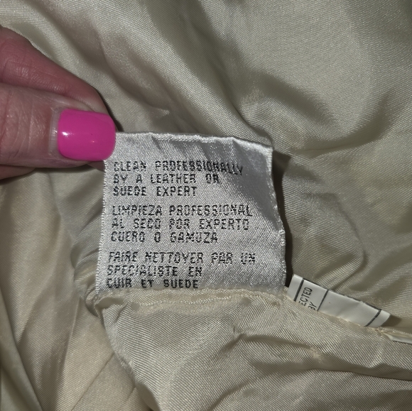 OBO New YORK Women's size 4X vest & skirt leather cream 32 - Picture 10 of 15